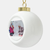 Vrolijk kerstfeest en uw foto keramische bal ornament (Rechts)