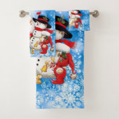 Vrolijk kerstfeest en vrienden bad handdoek (Insitu)