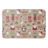 Vrolijk kerstfeest en vrienden badmat (Voorkant)