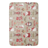 Vrolijk kerstfeest en vrienden badmat (Voorkant Verticaal)