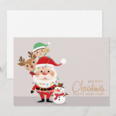 Vrolijk kerstfeest en vrienden feestdagenkaart (Voorkant / Achterkant)