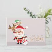 Vrolijk kerstfeest en vrienden feestdagenkaart (Staand voorkant)