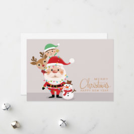 Vrolijk kerstfeest en vrienden feestdagenkaart