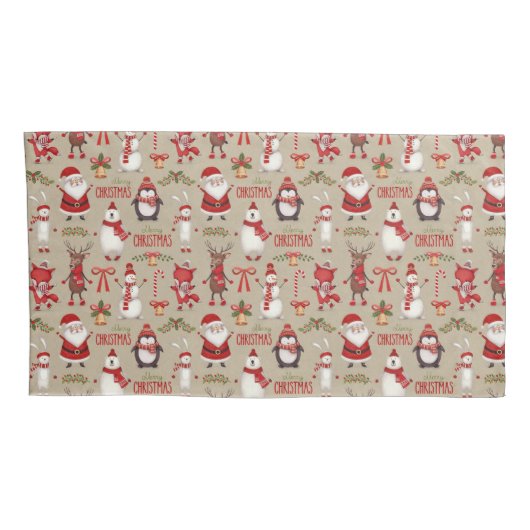 Vrolijk kerstfeest en vrienden kussensloop (Achterkant-Rechts)