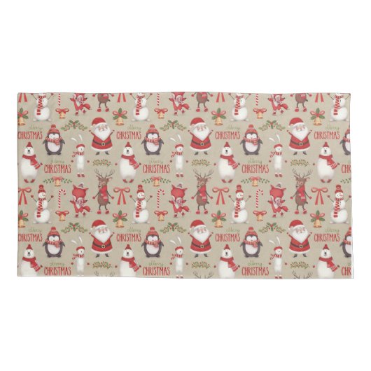 Vrolijk kerstfeest en vrienden kussensloop (Achterkant-Links)