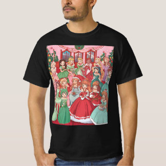 Vrolijk kerstfeest en vrienden t-shirt