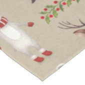 Vrolijk kerstfeest en vrienden tafelkleed (Gekanteld)