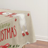 Vrolijk kerstfeest en vrienden tafelkleed (Voorbeeld)