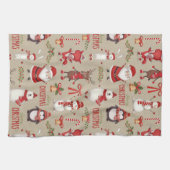 Vrolijk kerstfeest en vrienden theedoek (Horizontaal)