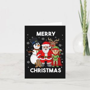 Vrolijk kerstfeest en vriendjesjongens meisje Kind Kaart