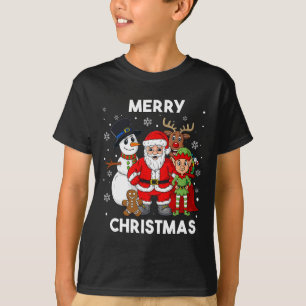Vrolijk kerstfeest en vriendjesjongens meisje Kind T-shirt