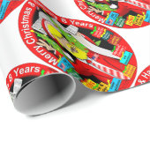 Vrolijk kerstfeest en vrolijk acht jaar cadeaupapier (Rol Hoek)