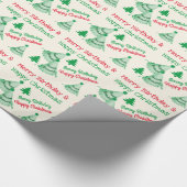 Vrolijk kerstfeest en vrolijk kerstfeest cadeaupapier (Hoek)