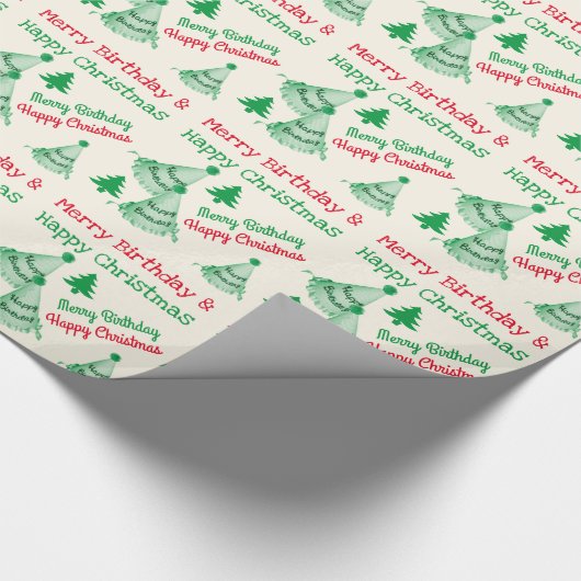 Vrolijk kerstfeest en vrolijk kerstfeest cadeaupapier (Hoek)