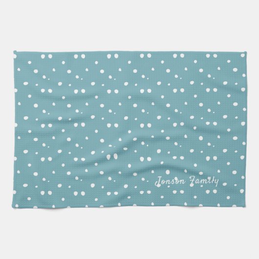 Vrolijk kerstfeest en vrolijk nieuwjaar, bijtende  theedoek (Horizontaal)