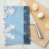 Vrolijk kerstfeest en vrolijk nieuwjaar, bijtende  theedoek (Quarter Fold)