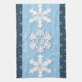 Vrolijk kerstfeest en vrolijk nieuwjaar, bijtende  theedoek (Verticaal)