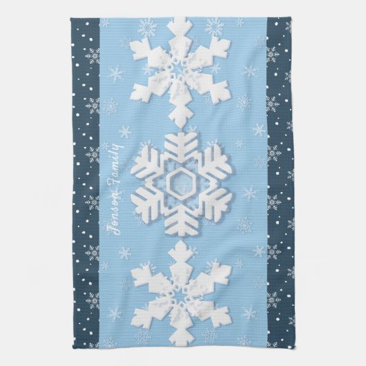 Vrolijk kerstfeest en vrolijk nieuwjaar, bijtende  theedoek (Verticaal)