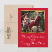 Vrolijk kerstfeest en vrolijk nieuwjaar Briefkaart (Voorkant / Achterkant)