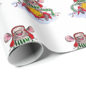 Vrolijk kerstfeest en vrolijk nieuwjaar cadeaupapier (Rol Hoek)