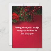 Vrolijk kerstfeest en vrolijk nieuwjaar feestdag kaart (Achterkant)