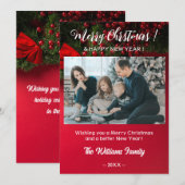 Vrolijk kerstfeest en vrolijk nieuwjaar feestdag kaart (Voorkant / Achterkant)