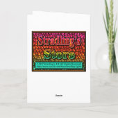 Vrolijk kerstfeest en vrolijk nieuwjaar feestdagen kaart (Achterkant)