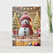 Vrolijk kerstfeest en vrolijk nieuwjaar feestdagen kaart (Voorkant)