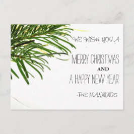 Vrolijk kerstfeest en vrolijk nieuwjaar feestdagenkaart