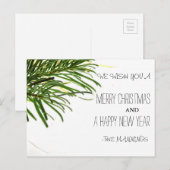 Vrolijk kerstfeest en vrolijk nieuwjaar feestdagenkaart (Voorkant / Achterkant)