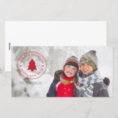 Vrolijk kerstfeest en vrolijk nieuwjaar fotokaart feestdagenkaart (Voorkant / Achterkant)