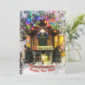 Vrolijk kerstfeest en vrolijk nieuwjaar Kaart Lema (Staand voorkant)