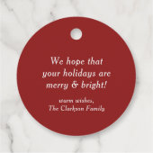 Vrolijk kerstfeest en vrolijk nieuwjaar kalligrafi bedankjes labels (Achterkant)