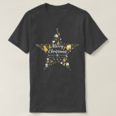 Vrolijk kerstfeest en vrolijk nieuwjaar kerstster t-shirt (Design voorkant)