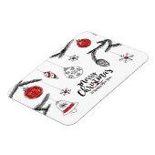 Vrolijk kerstfeest en vrolijk nieuwjaar Magnet Magneet (Linkerzijde)