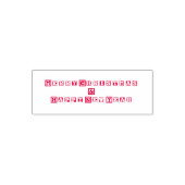 Vrolijk kerstfeest en vrolijk nieuwjaar rode tekst  zelfinktende stempel (Design)