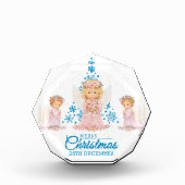 Vrolijk kerstfeest en vrolijk nieuwjaar roestvrij fotoblokken (Voorkant)