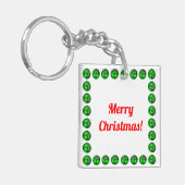 Vrolijk kerstfeest en vrolijk nieuwjaar Sleutelhan Sleutelhanger (Voorkant Links)