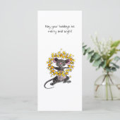 Vrolijk kerstfeest en vrolijk nieuwjaar Star-muis (Staand voorkant)