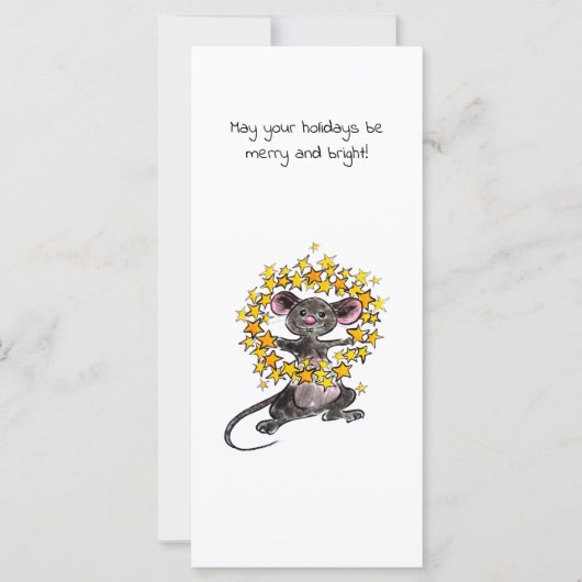 Vrolijk kerstfeest en vrolijk nieuwjaar Star-muis (Voorkant)