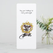 Vrolijk kerstfeest en vrolijk nieuwjaar Star-muis (Staand voorkant)