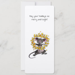 Vrolijk kerstfeest en vrolijk nieuwjaar Star-muis