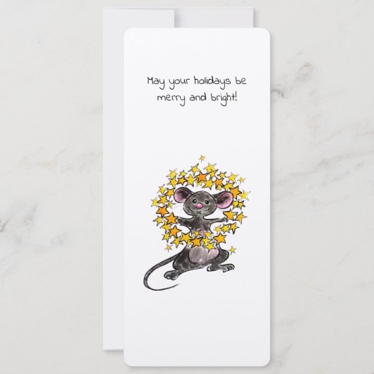 Vrolijk kerstfeest en vrolijk nieuwjaar Star-muis (Voorkant)