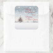 Vrolijk kerstfeest en vrolijk nieuwjaar sticker (Tas)