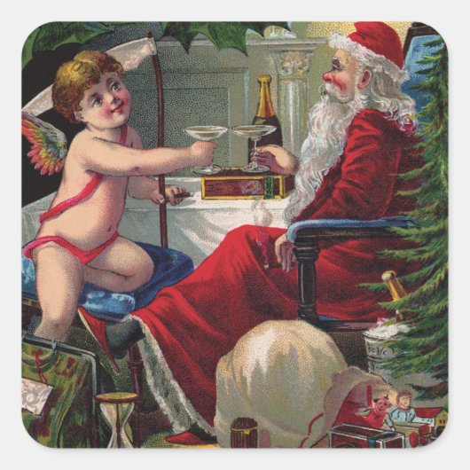 Vrolijk kerstfeest en vrolijk nieuwjaar Stickers (Voorkant)