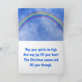 Vrolijk kerstfeest en vrolijk nieuwjaar vliegend r feestdagen kaart (Binnen)