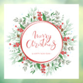 Vrolijk kerstfeest en vrolijk nieuwjaar Wreater Raamsticker (Vel 3)