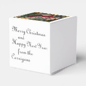 Vrolijk kerstfeest en vrolijk nieuwjaarsfeest bedankdoosjes (Achterkant)