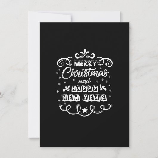 Vrolijk kerstfeest en vrolijk nieuwjaarsfeest voor kaart (Voorkant)