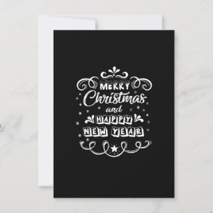 Vrolijk kerstfeest en vrolijk nieuwjaarsfeest voor kaart